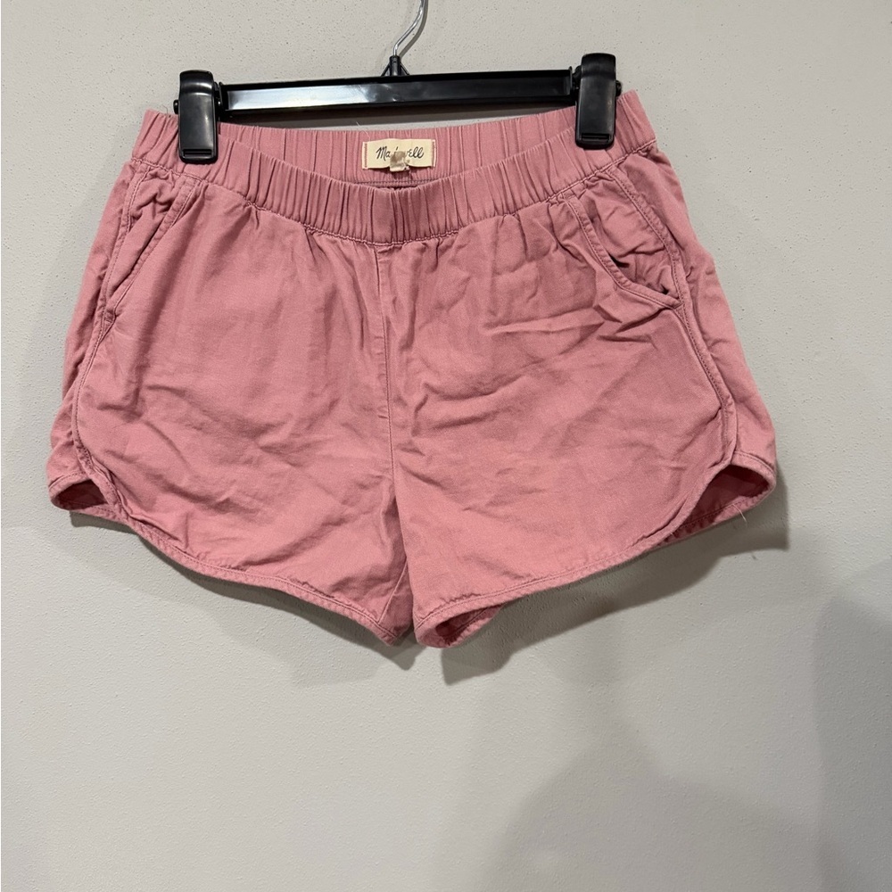 Madewell Pull-On Track Shorts in Dusty Rose - Size Small
